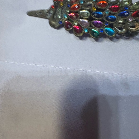 Peacock Colorful Jeweled Hair Clip. main image 4
